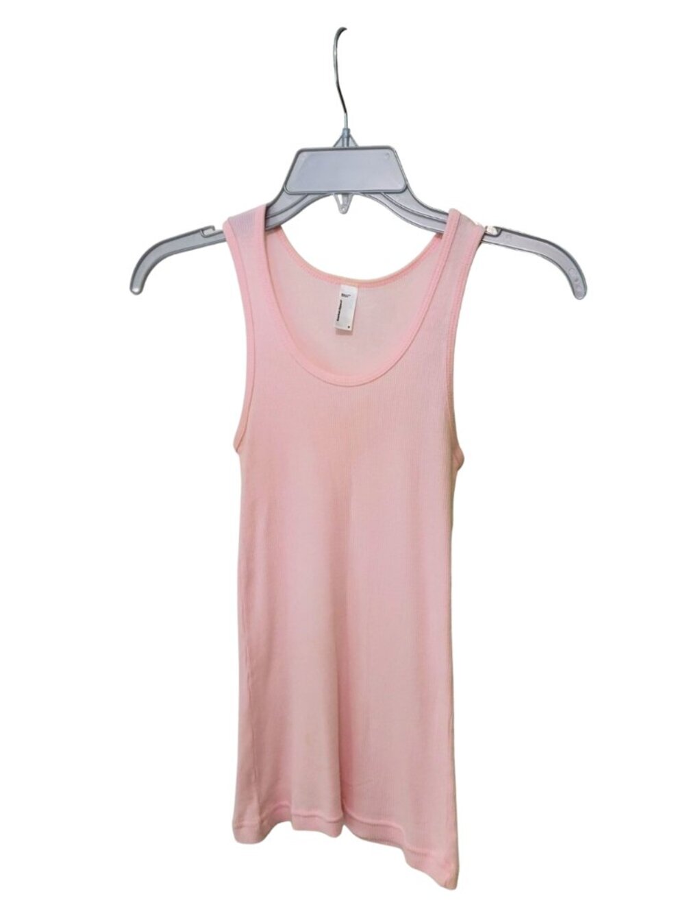 American Apparel Classic Fine-Ribbed Scoop-Neck Tank Top - Pink | Small
